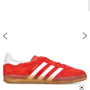 New Adidas bright orange/red gum sole gazelle sneakers